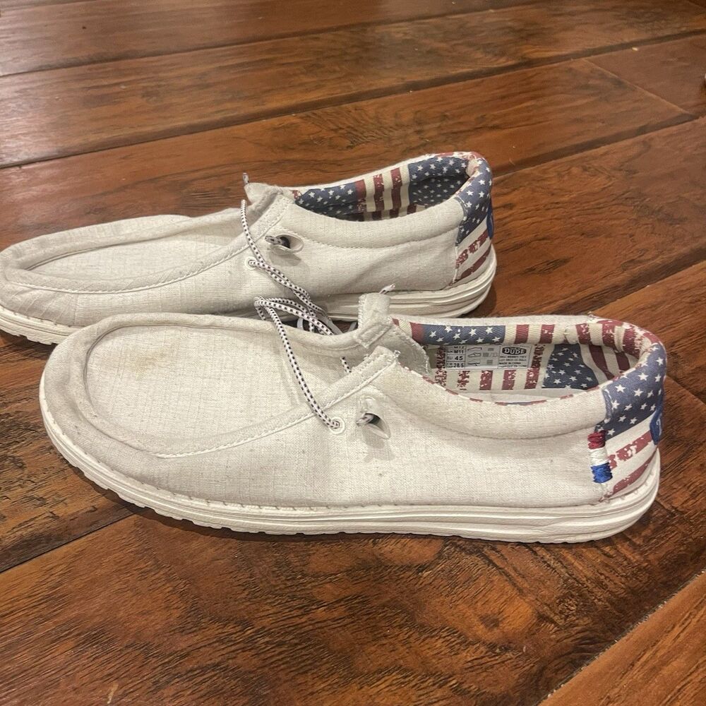 Hey Dude- Wally Funk Americana Stars/American Flag Shoes- Men’s Sizes-